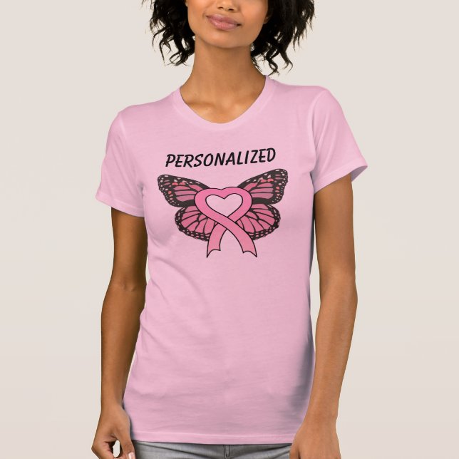 Die personalisierte T der rosa T-Shirt (Vorderseite)