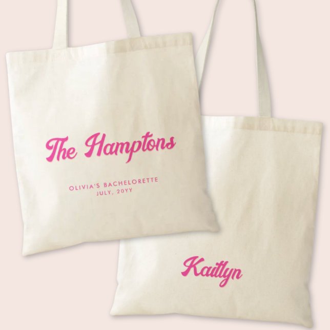 Die Personalisierte Tasche des Hamptons Junggeseli (The Hamptons Bachelorette Party Tote Bag)
