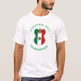 Die Personalisierte Weihnachtsflagge des mexikanis T-Shirt