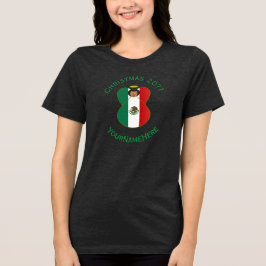 Die Personalisierte Weihnachtsflagge des mexikanis Tri-Blend Shirt