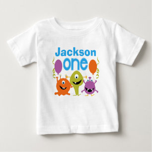 Die personalisierten Monster-1. Geburtstags-T - Baby T-shirt