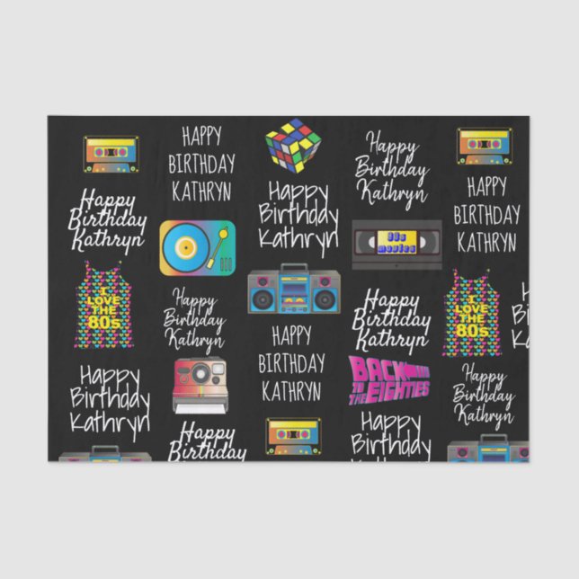 Die Personalisierten Papiertücher der 80er Jahre Seidenpapier (Vorderseite)