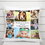 Die Personalisiertste Tante-Collage der Welt Kissen<br><div class="desc">Geben Sie der weltbesten Tante ein lustiges,  individuelles Collage Kissen für Fotos,  das sie schätzen wird. Sie können mit acht Fotos Nichten,  Neffen,  anderen Familienmitgliedern,  Haustieren usw. personalisieren,  den Ausdruck "Weltbeste Tante" anpassen und angeben,  ob sie "Tante",  "Tia" usw. genannt wird,  und Namen als Unterschrift hinzufügen.</div>