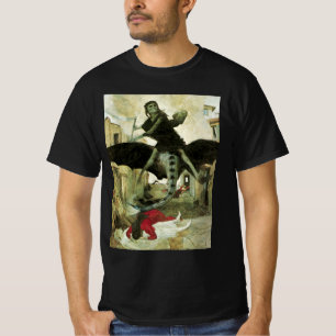 Die Pest von Arnold Böcklin, Vintage Symbolismus T-Shirt