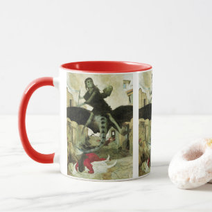 Die Pest von Arnold Böcklin, Vintage-Symbolismus Tasse