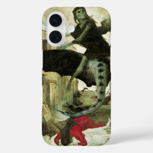 Die Pest von Arnold Bocklin, Vintager Symbolismus iPhone 16 Hülle