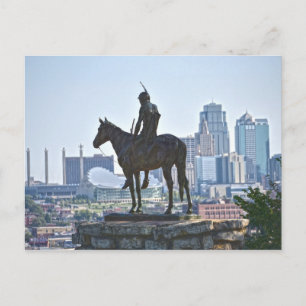 Die Pfadfinderstatue, Kansas City, Missouri Postkarte
