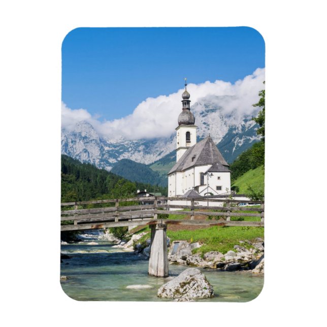 Die Pfarrkirche Ramsau in Bayern Magnet (Vertikal)