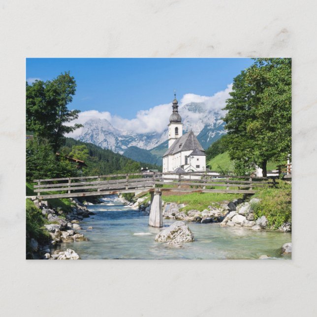 Die Pfarrkirche Ramsau Postkarte (Vorderseite)