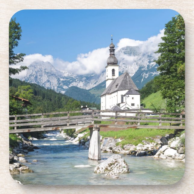 Die Pfarrkirche von Ramsau Untersetzer (Vorderseite)