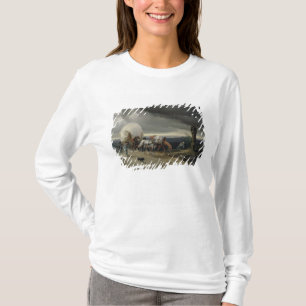 Die Pferde, die Wagen zeichnen, up einen Hügel, T-Shirt