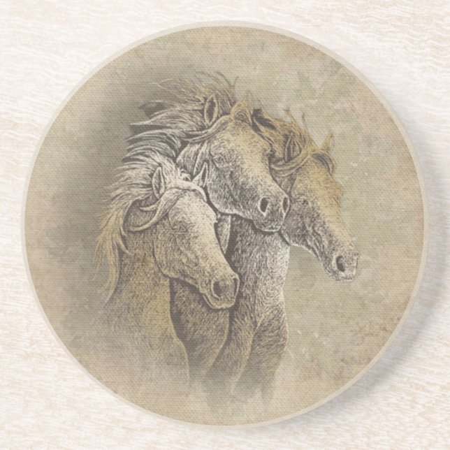 Die Pferde Getränkeuntersetzer (Vorne)