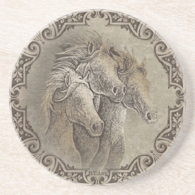 Die Pferde Getränkeuntersetzer (Vorne)
