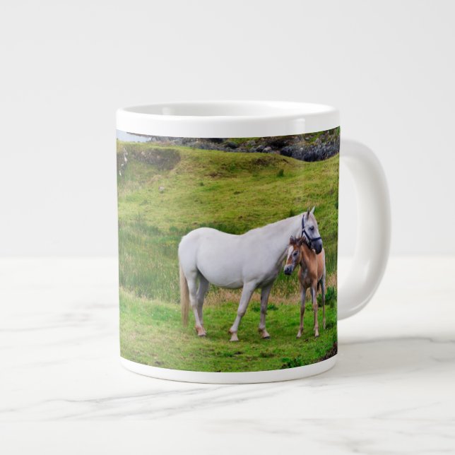 Die Pferde von Connemara | Galway, Irland Jumbo-Tasse (Vorderseite Rechts)