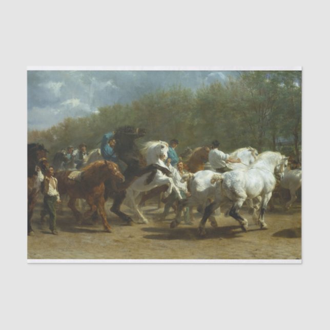 Die Pferdemesse von Rosa Bonheur Seidenpapier (Vorderseite)