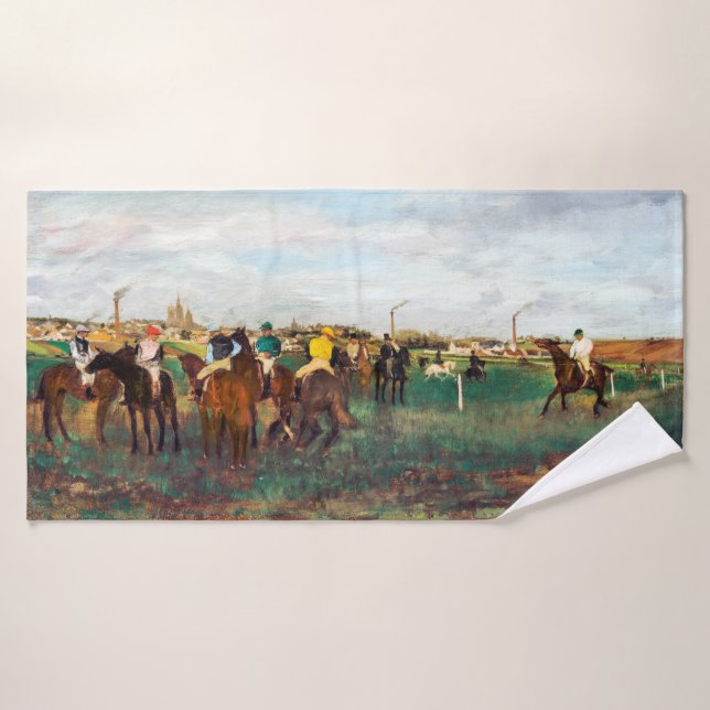 Die Pferderennen, Edgar Degas Badehandtuch (Badehandtuch)