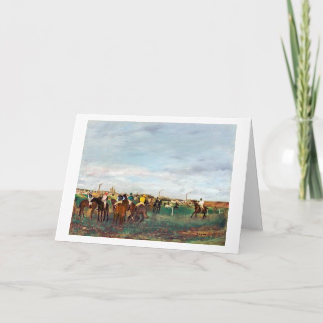 Die Pferderennen, Edgar Degas Karte (Vorderseite)