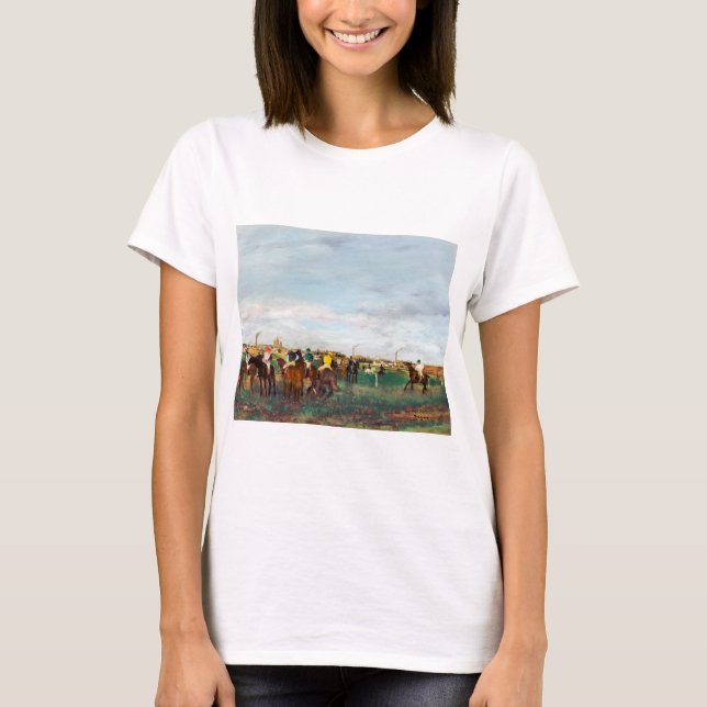 Die Pferderennen, Edgar Degas T-Shirt (Vorderseite)