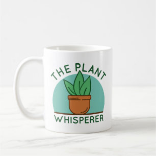 Die Pflanze flüstert Kaffeetasse