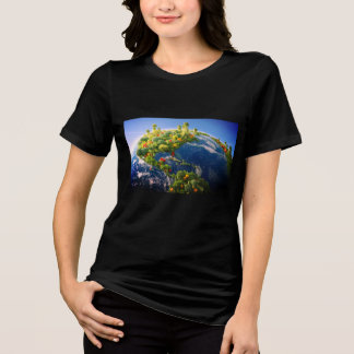 Die pflanzliche Erde auf einem kurzärmeligen Obert Tri-Blend Shirt