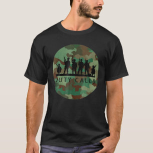 Die Pflicht ruft Cool Camouflage Soldier Figurine  T-Shirt