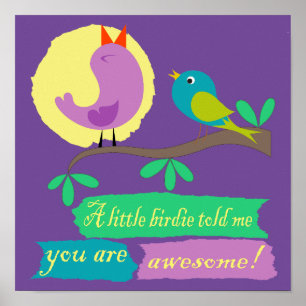 Die phantastische Plakatwand der kleinen Birdie Poster