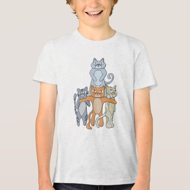 Die Phantastischen Katzen Tri-Blend Shirt (Vorderseite)