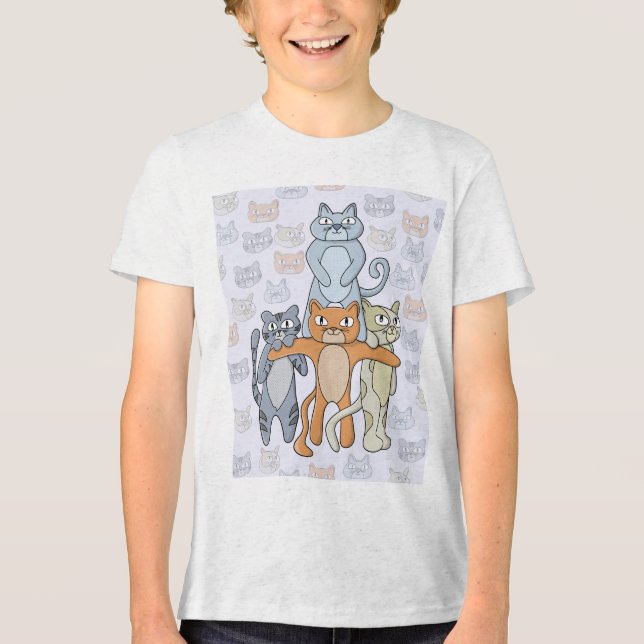 Die Phantastischen Katzen Tri-Blend Shirt (Vorderseite)