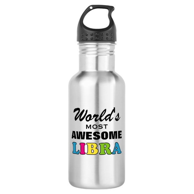 Die Phantastischste Libra-Wasserflasche der Welt Edelstahlflasche (Vorderseite)