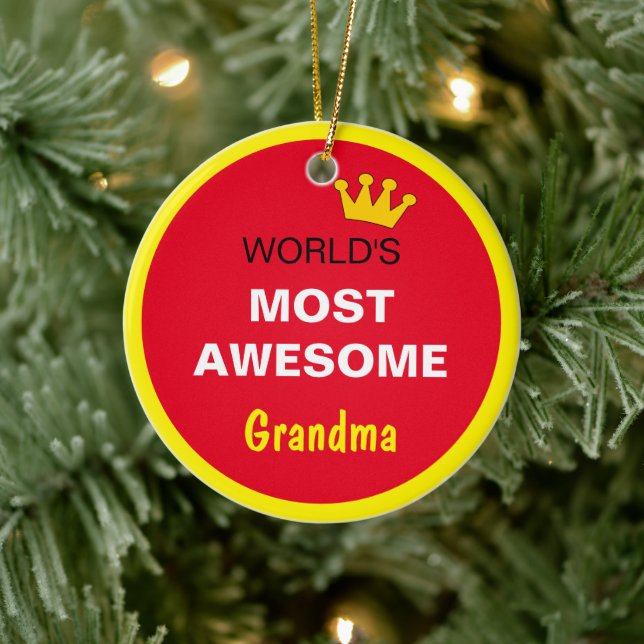 Die Phantastischste Welt - Großmutter / die beste Keramik Ornament (Baum)