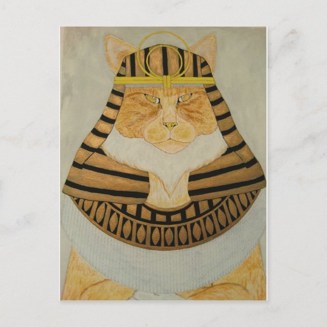 Die Pharao-Katze Postkarte (Vorderseite)
