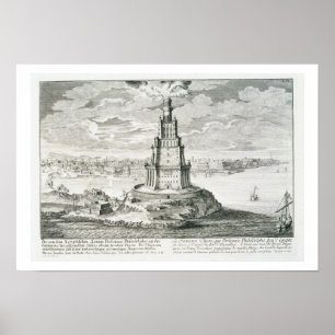 Die Pharos von Alexandria, Platte 9 von "Entwurf e Poster
