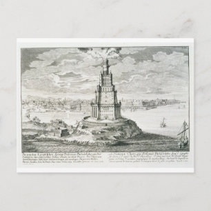 Die Pharos von Alexandria, Platte 9 von "Entwurf e Postkarte