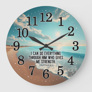 Die Philippinen 4:13 können alles in der Bibel Got Große Wanduhr
