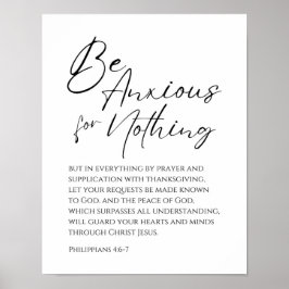 Die Philippinen 4:6-7 Fürchten Sie sich um nichts  Poster