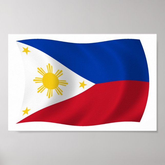 Die philippinische Flagge - Plakatwerbung Poster (Vorne)