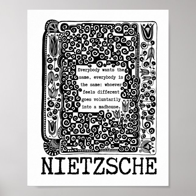 Die Philosophie von Schafen und MADHOUSE von Nietz Poster (Vorne)