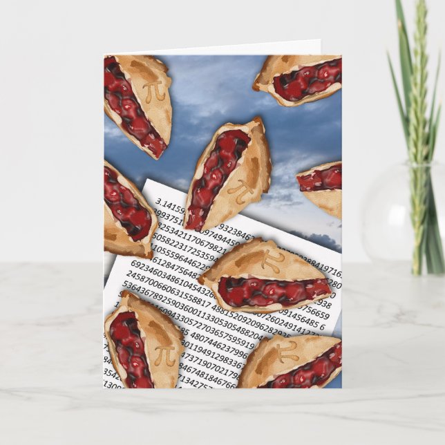 Die Pi fällt, die Pi-Day-Grußkarte Karte (Vorderseite)