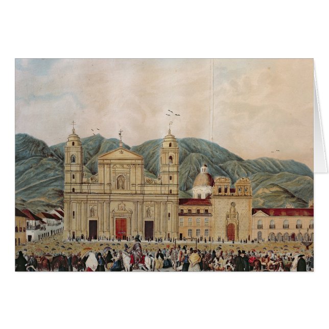 Die Piazza de Bolivar, Bogota, 1837 (Vorderseite (Horizontal))