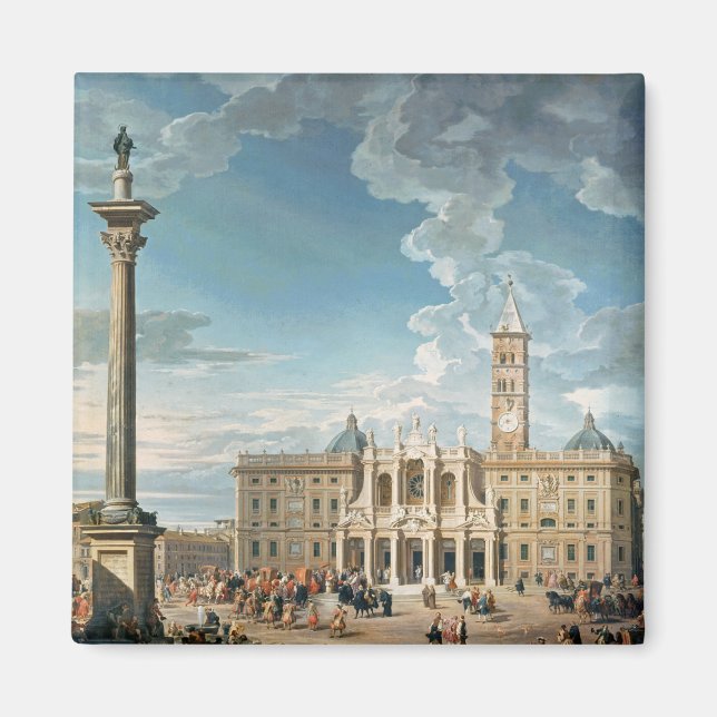 Die Piazza Santa Maria Maggiore, 1752 Magnet (Vorne)