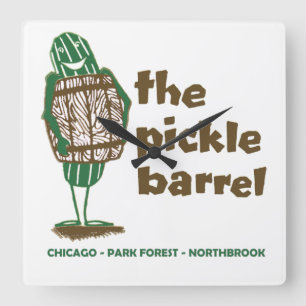 Die Pickle Barrel Restaurants in Illinois Quadratische Wanduhr
