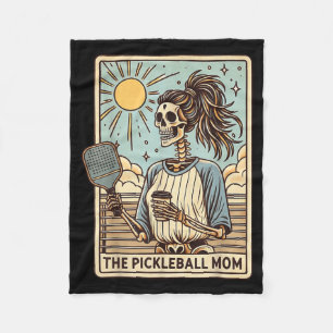 Die Pickleball-Mutter Tarotkarte Halloween-Skelett Fleecedecke