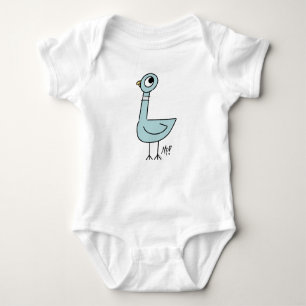 Die Pigeon Classic Baby White Bodysuit Baby Strampler