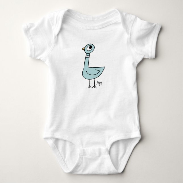 Die Pigeon Classic Baby White Bodysuit Strampler (Vorderseite)