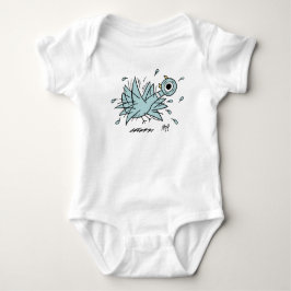 Die Pigeon Freakout Baby White Bodysuit Strampler