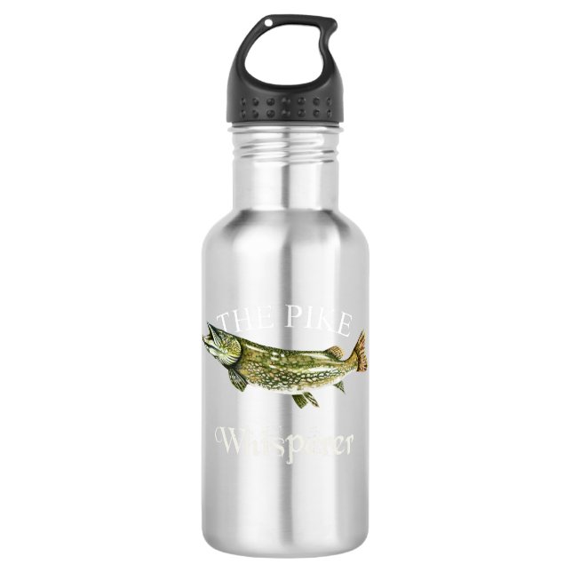 Die Pike flüstert dunkel Edelstahlflasche (Vorderseite)