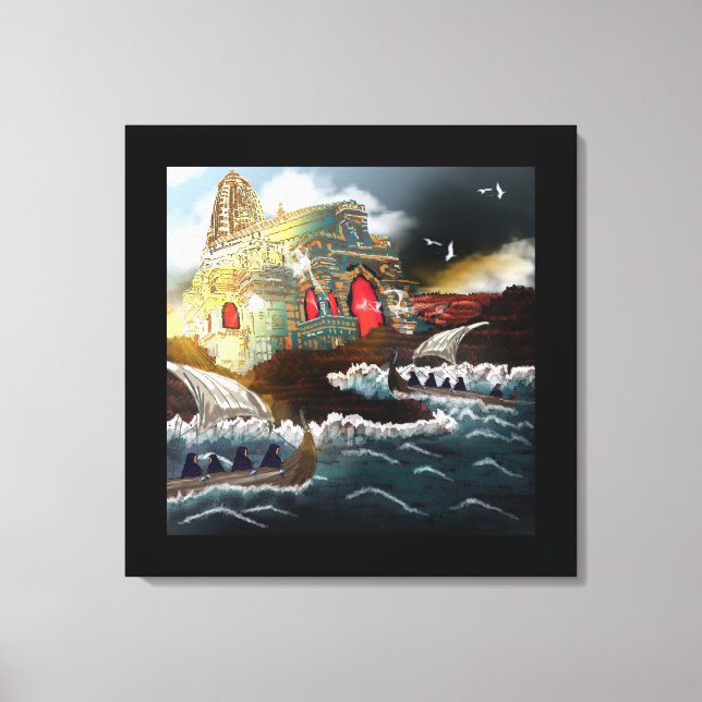 Die Pilgerfahrt - Gedruckte Leinwand (Vorderseite)