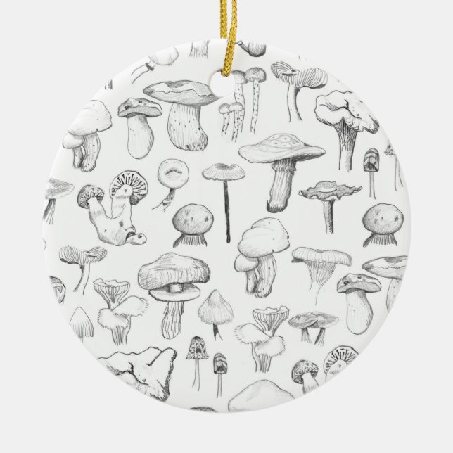 Die Pilz-Gruppe Keramik Ornament (Vorne)