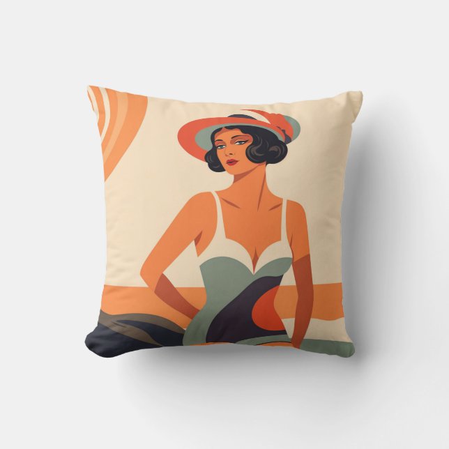 Die Pin up Woman Retro Kissen (Vorderseite)