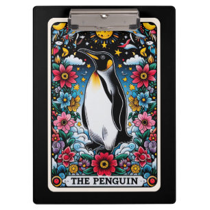 Die Pinguin-Tarotkarte Mystischer Pinguin Klemmbrett
